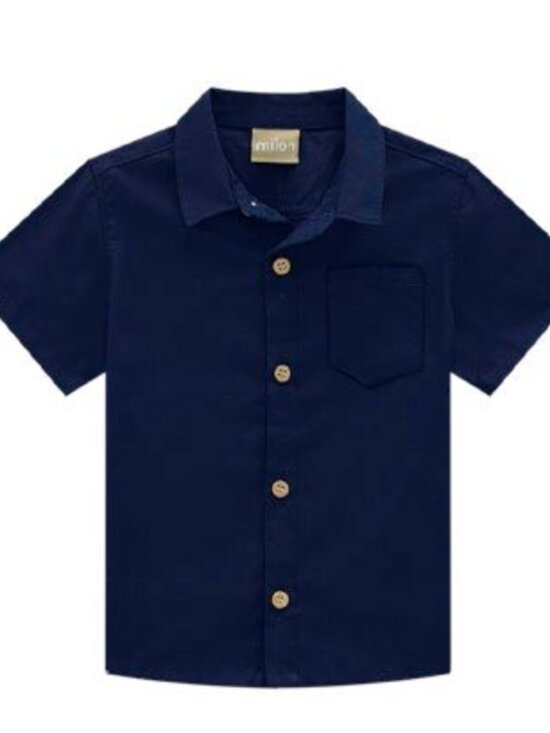 Milon - Navy Blue Button-Down Shirt - Picture 1 of 1
